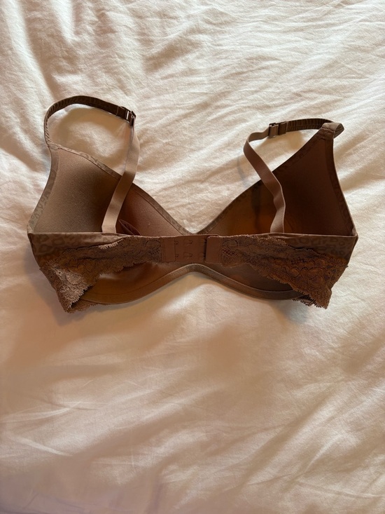 Skims Wireless Form Lace Push Up Plunge Bra In SIENNA MICRO LEOPARD PRINT 34DD - Picture 3 of 5